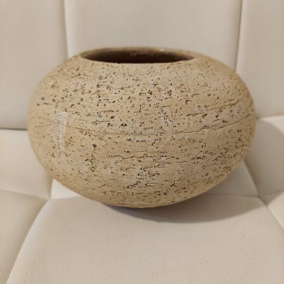 1960's German 6.5"H Earthenware Sphere Vase by Krieberger for Jardiniere - Picture 2 of 6